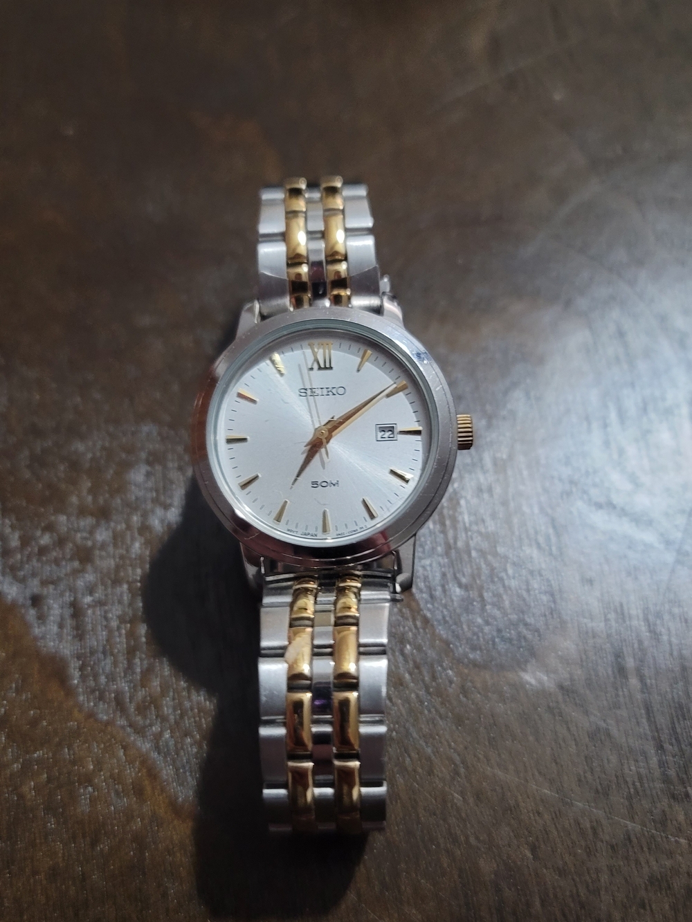 Seiko Men’s Two-Tone Stainless Steel Watch - Silver and Gold